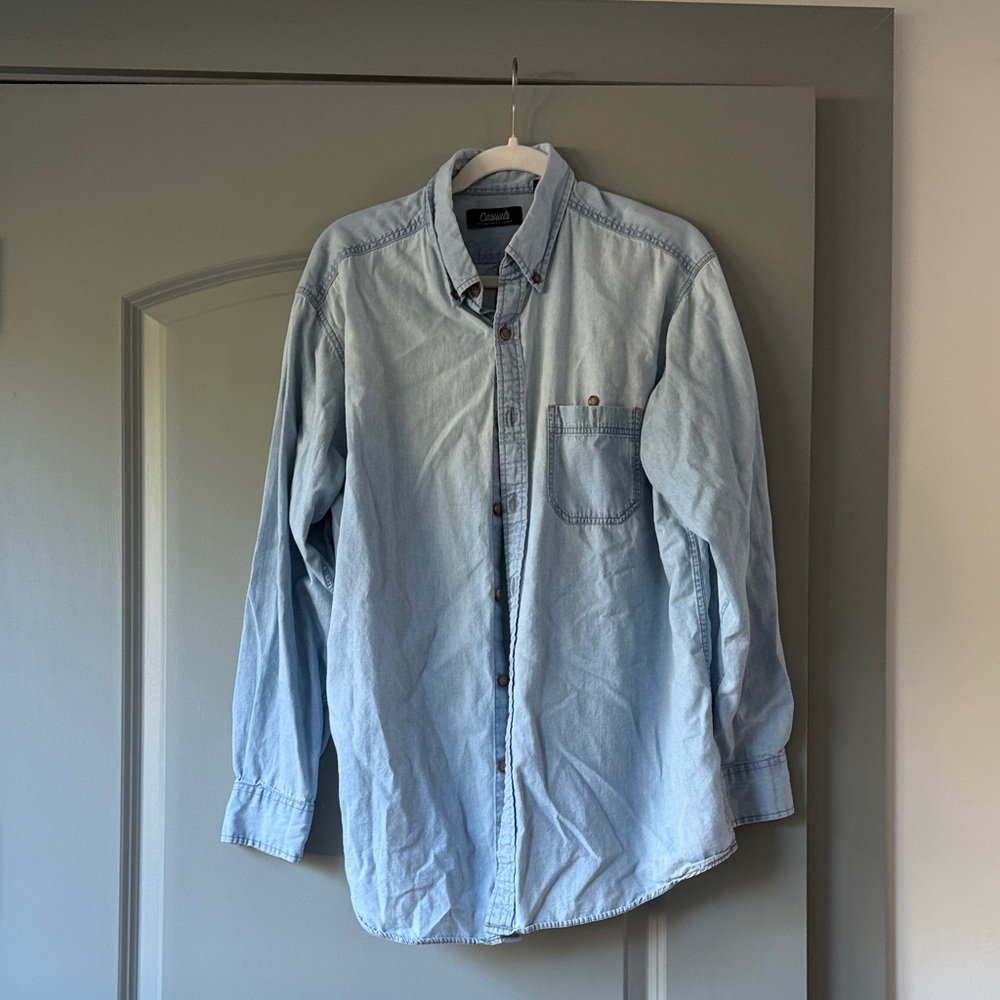 Coach Light Blue Button-Up Shirt